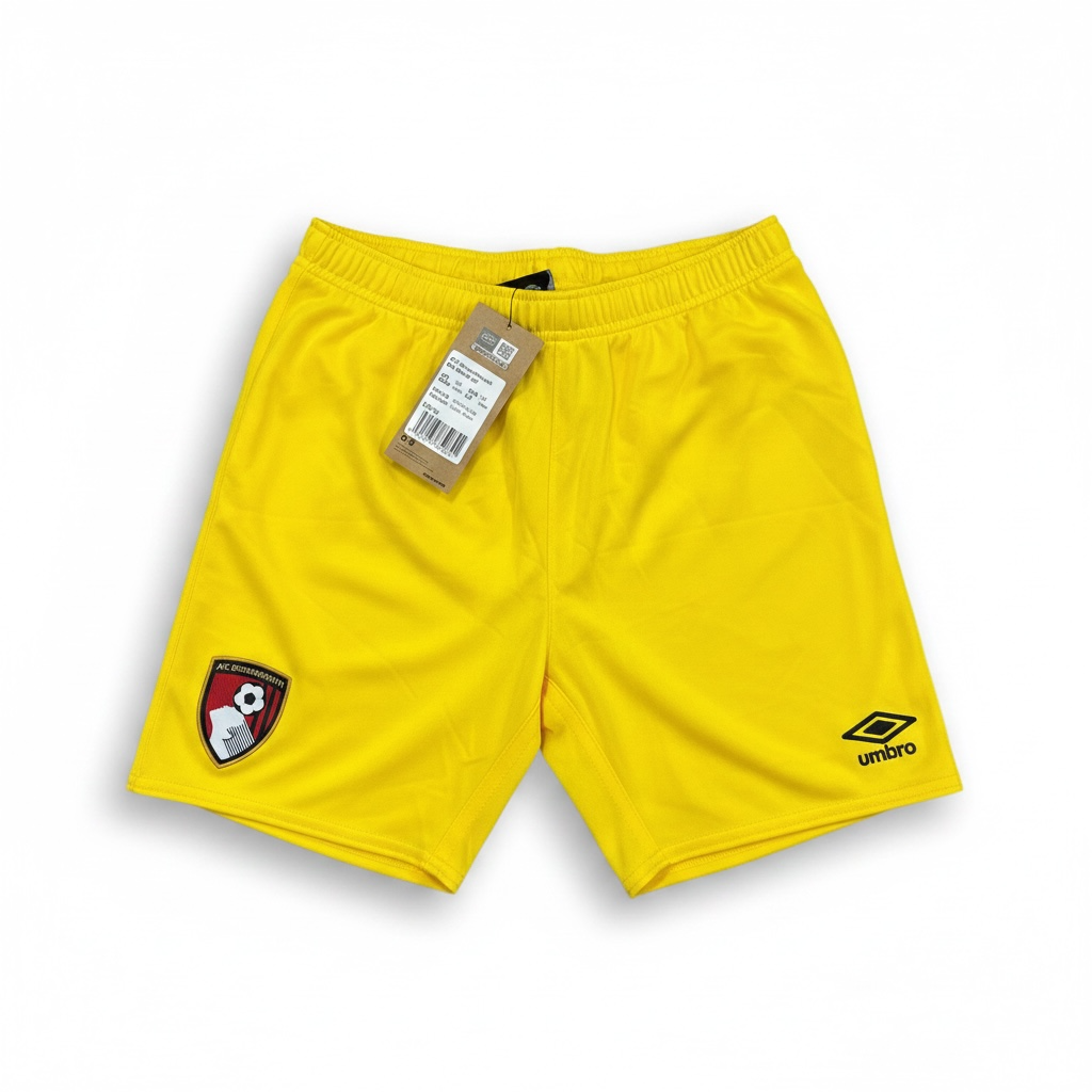 AFC Bournemouth GK Yellow Shorts - With Tags