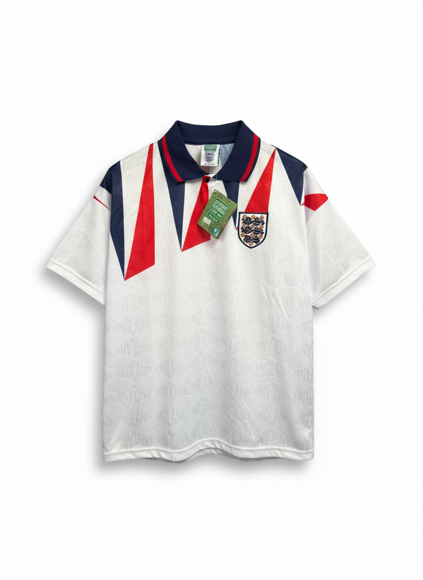 England 1990 Home Football Shirt - Front