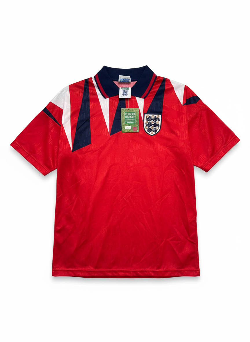 England 1990 Away Football Shirt - Front