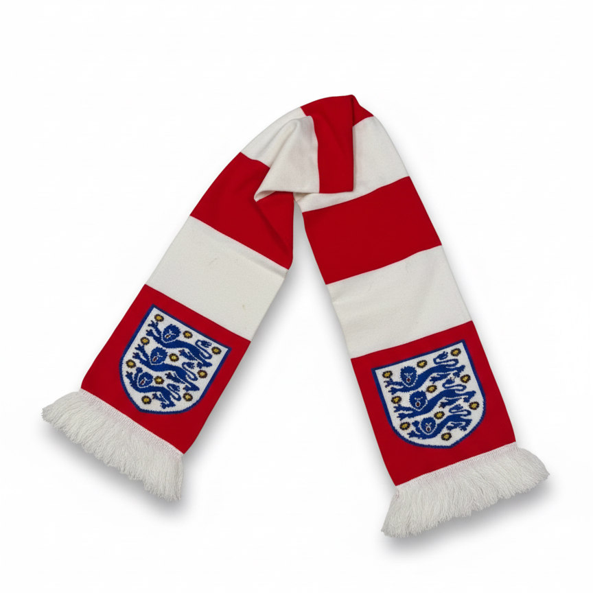 England Football Scarf Red - Detail 2
