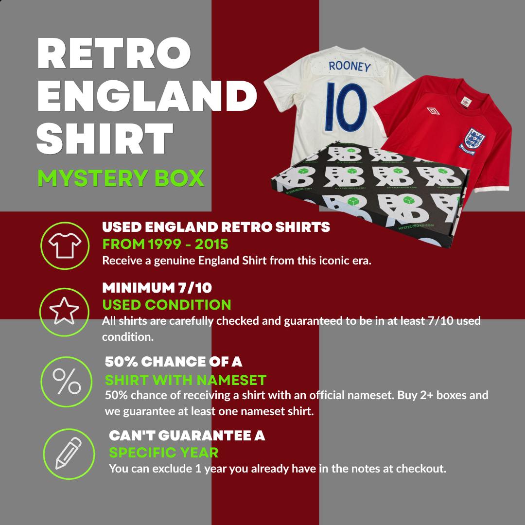 Men's Retro England Football Shirt Mystery Box