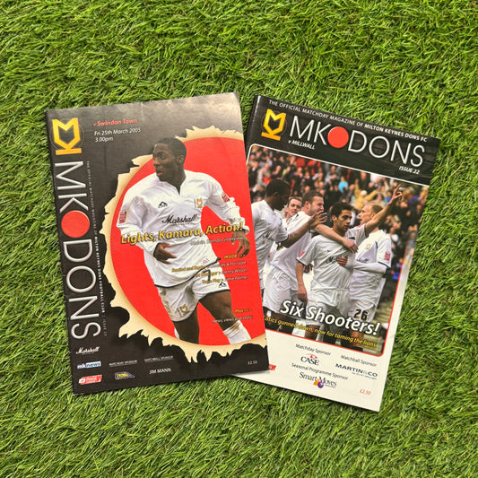 MK Dons Retro Football Programmes Pack