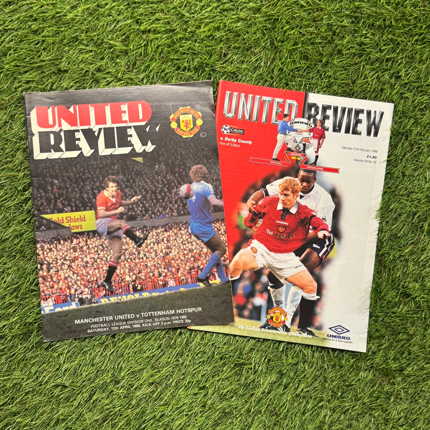 Manchester United Retro Football Programmes Pack