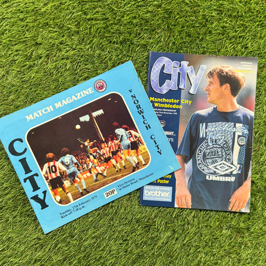 Manchester City Retro Football Programmes Pack