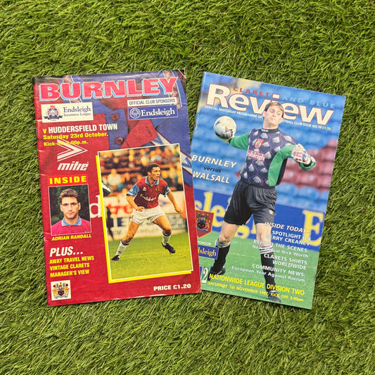 Burnley Retro Football Programmes Pack