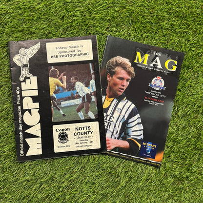 Notts County Retro Football Programmes Pack