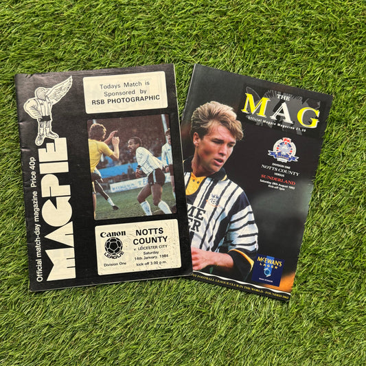 Notts County Retro Football Programmes Pack