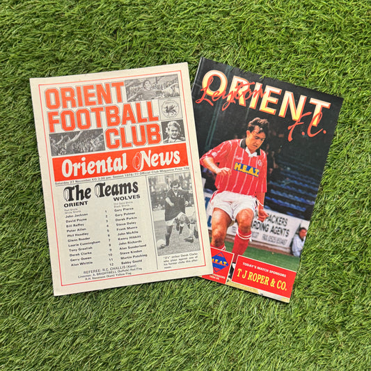 Leyton Orient Retro Football Programmes Pack
