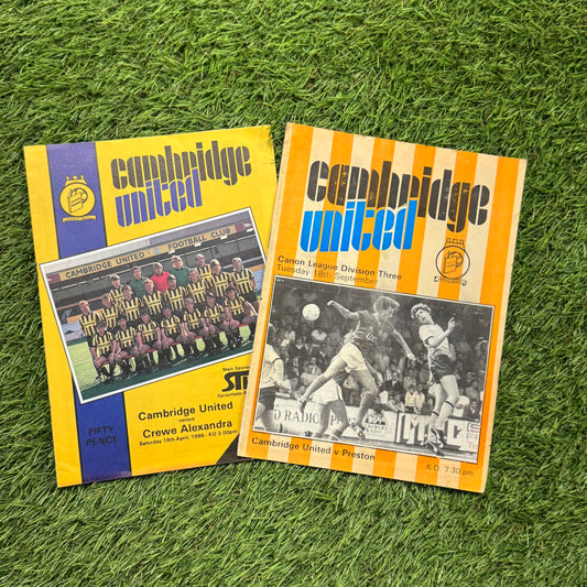 Cambridge United Retro Football Programmes Pack