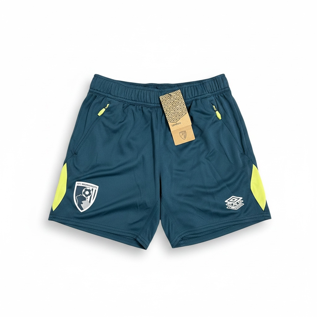 AFC Bournemouth 2024/25 Teal Training Shorts - Kids with tag