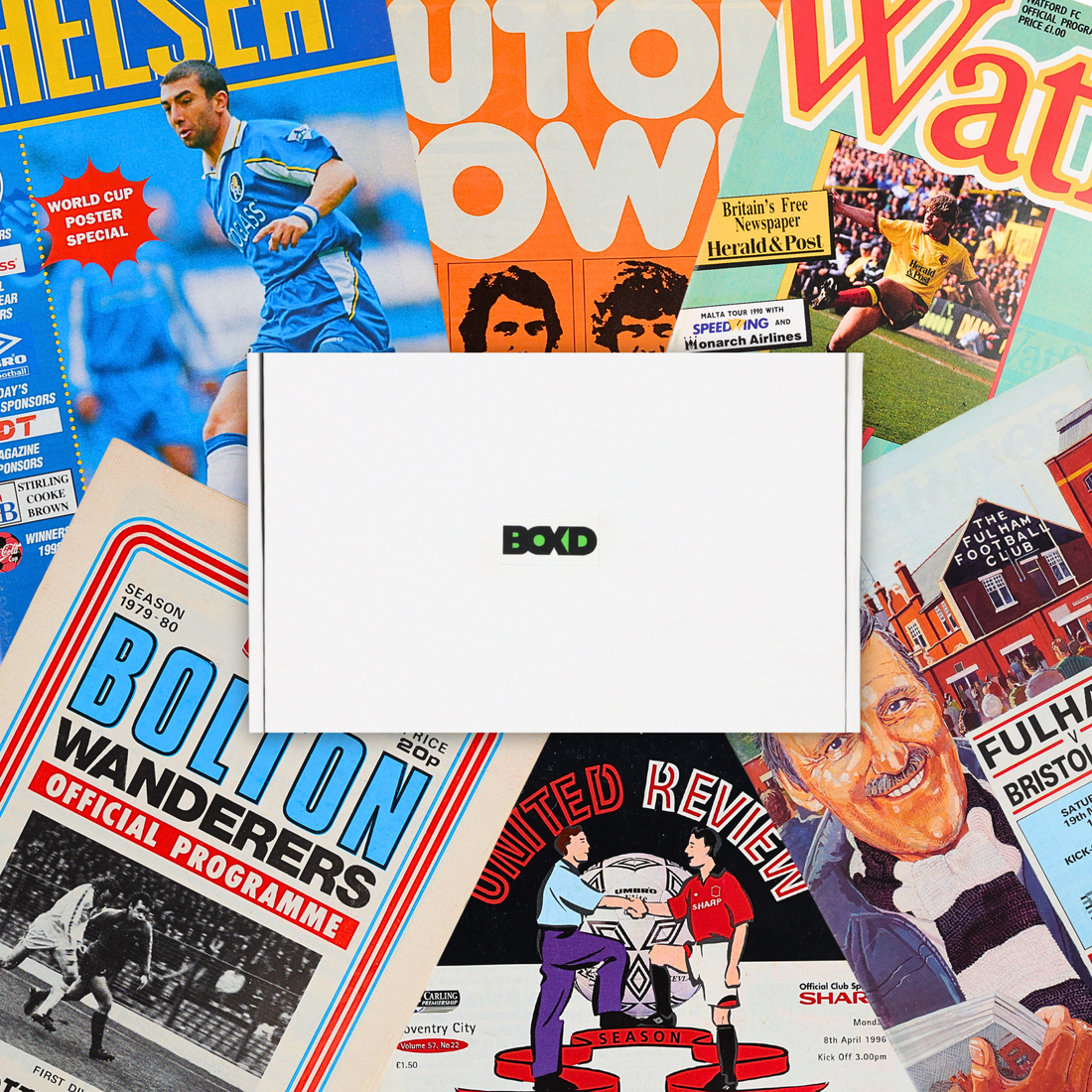 Football Programme Storage Box Retro Football Programmes Gift Box | Vintage Memorabilia – Mystery BOXD