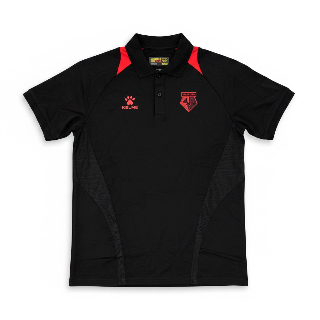 Watford Training Black Polo Shirt