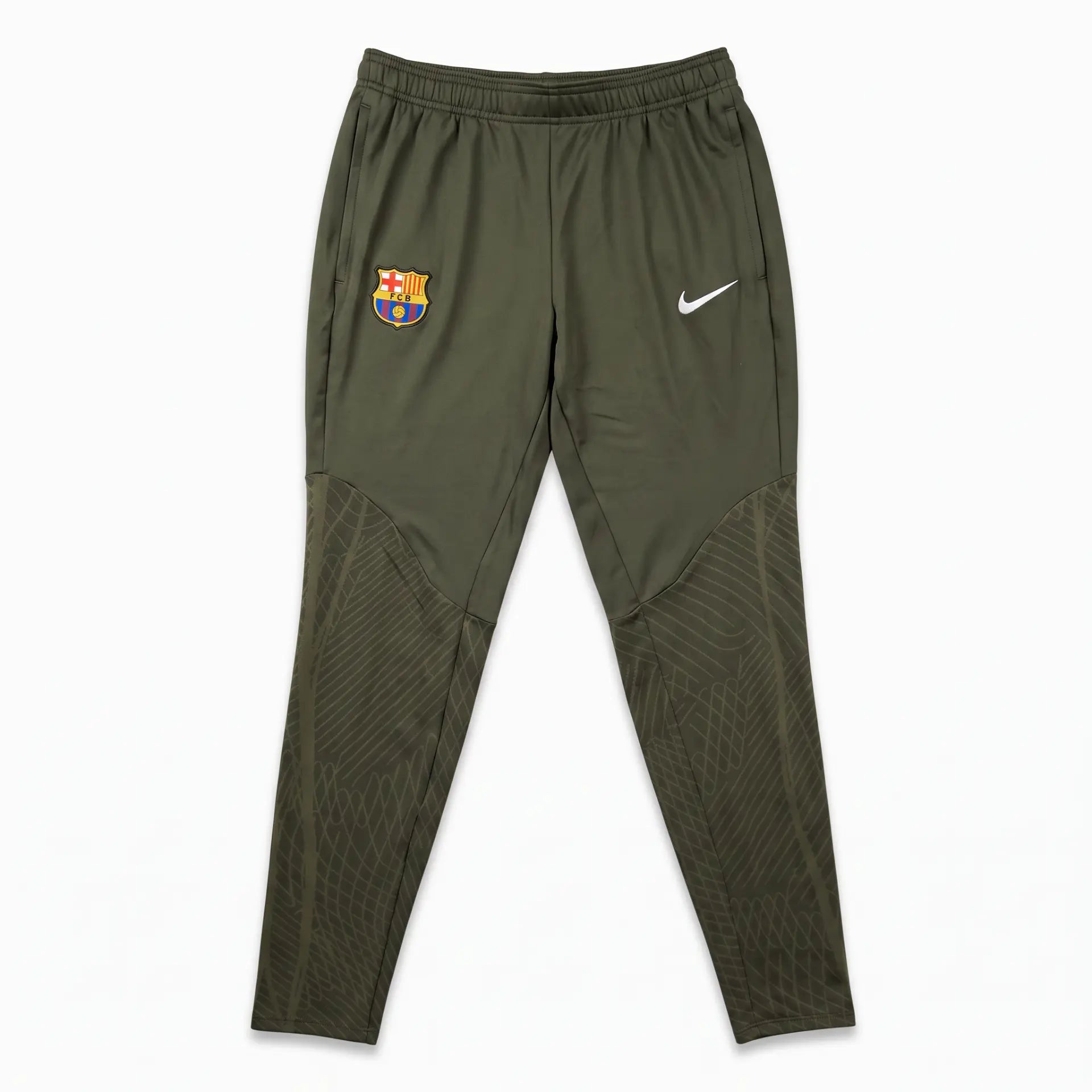 Barcelona 2023/24 Strike Khaki Green Training Pants - Front