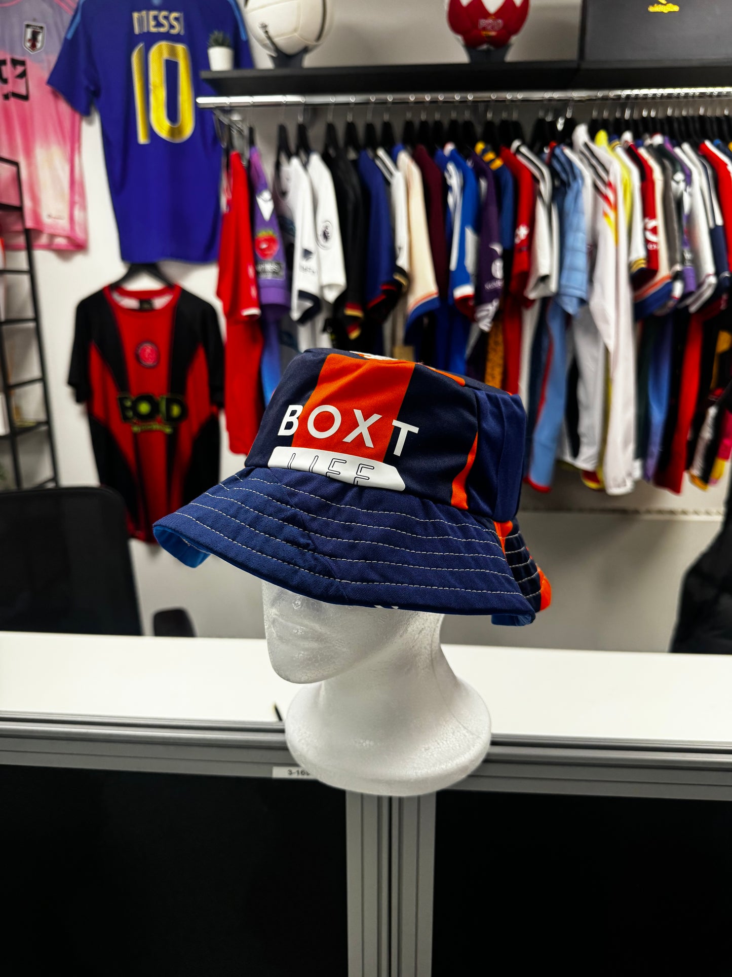 Upcycled Rangers Football Shirt Bucket Hat - Reversible