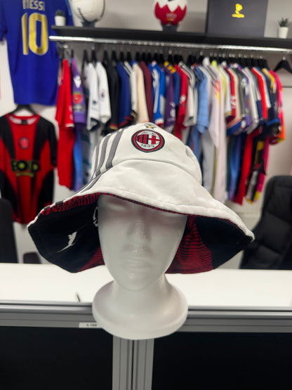 Upcycled AC Milan Football Shirt Bucket Hat - Reversible