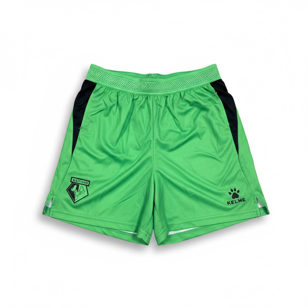 Watford 2024/25 GK Green Football Shorts Kids Front
