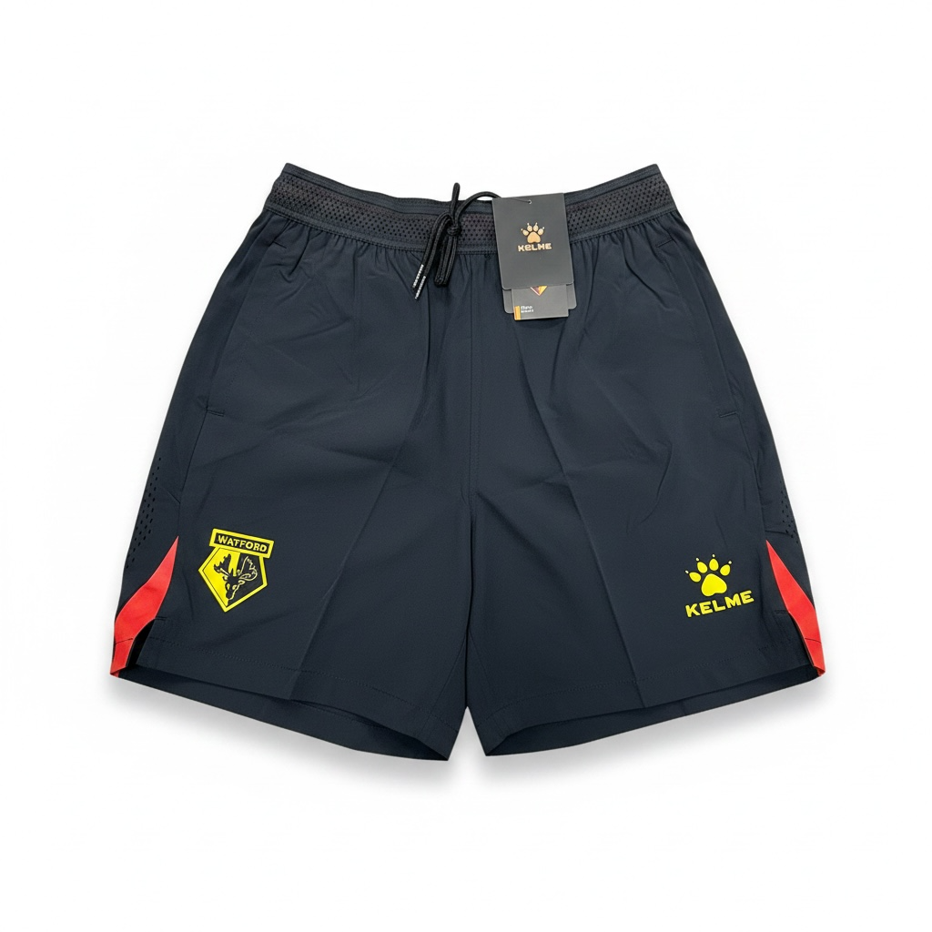 Watford 2024/25 Black Training Shorts - Front